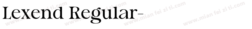 Lexend Regular字体转换